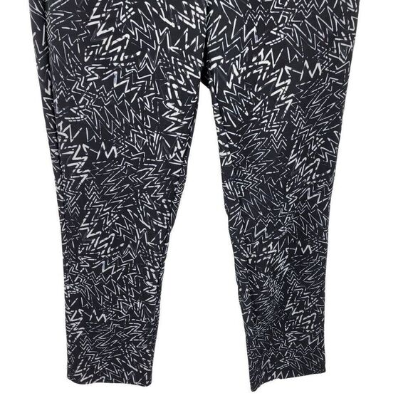 Eloquii Pants Stretch Dress Pants Tapered Abstract Psychedelic Print Black 14 - Picture 6 of 16